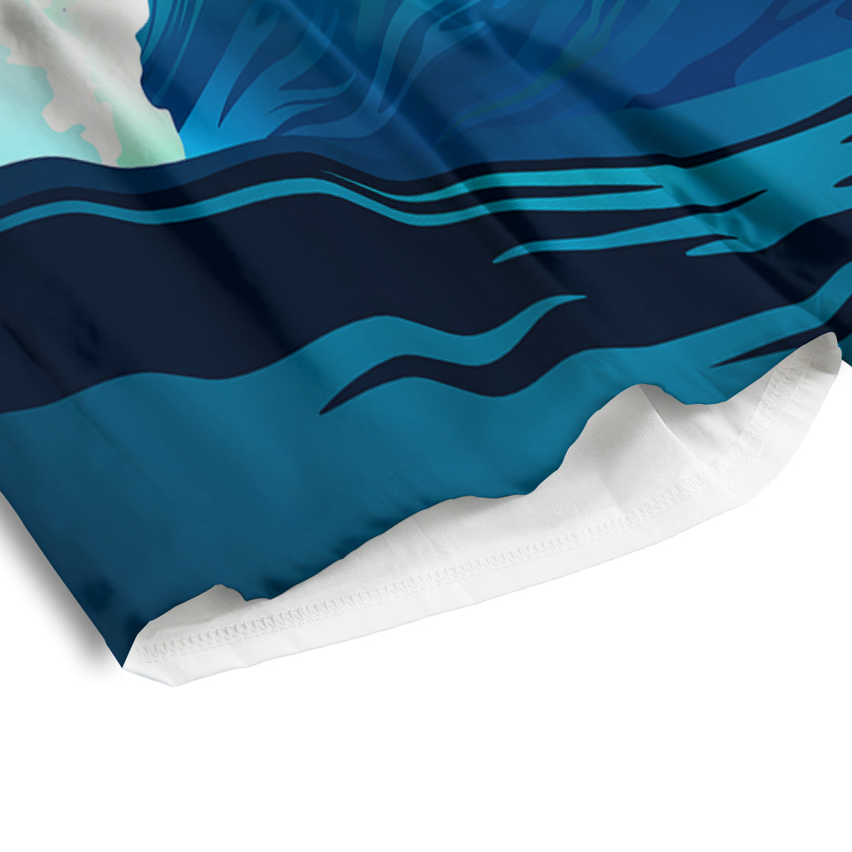 Sunrise Tropical Surfing Wave Print Men's Athletic Shorts