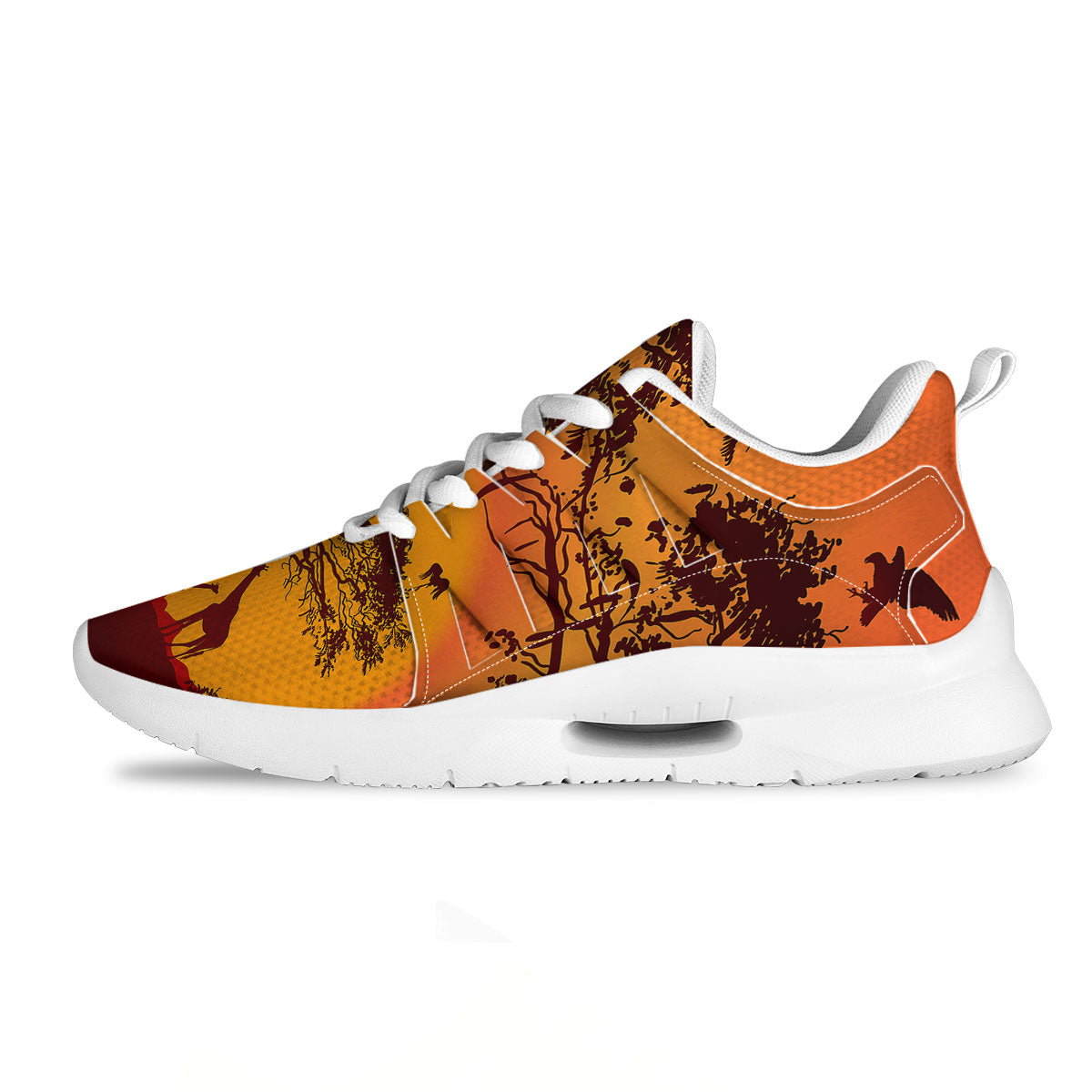 Sunset African Savanna Print Tennis Shoes-grizzshop