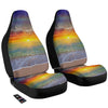 Sunset And Rainbow On Beach Print Car Seat Covers-grizzshop