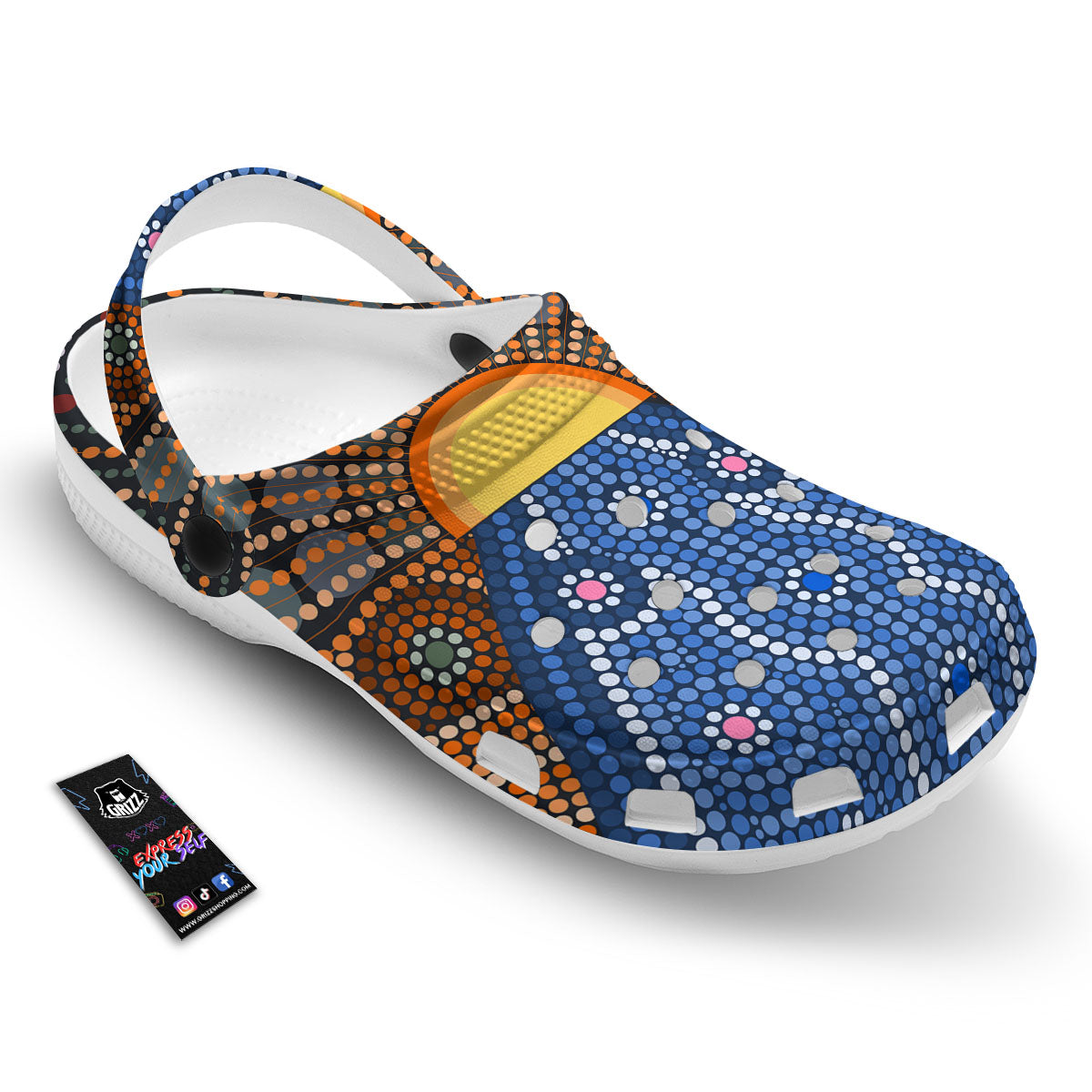 Sunset Art Aboriginal Indigenous Print Clog-grizzshop