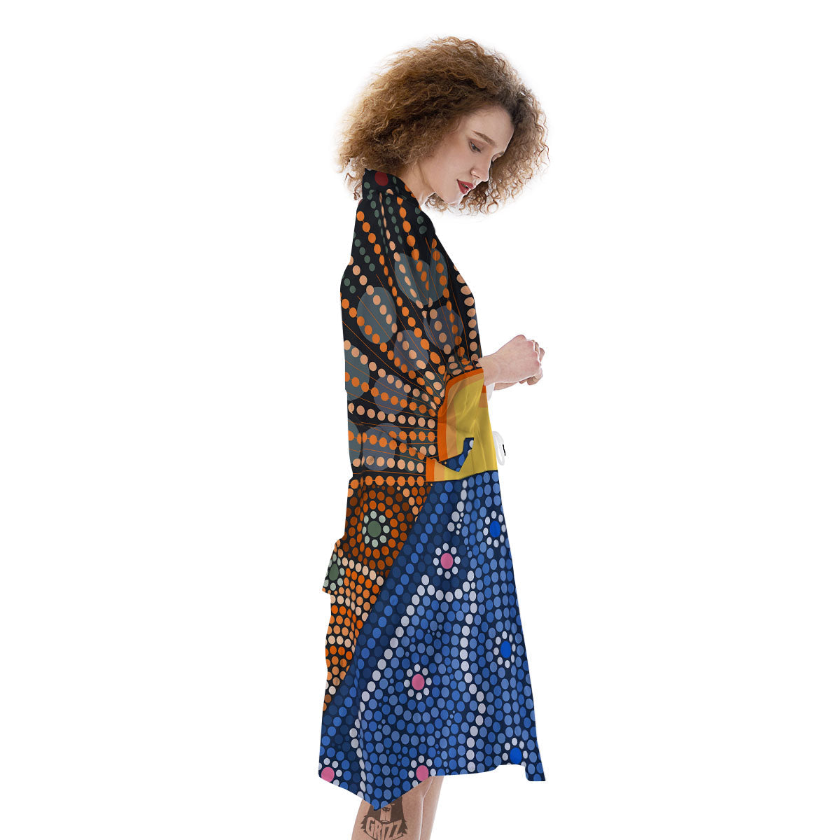 Sunset Art Aboriginal Indigenous Print Kimono-grizzshop