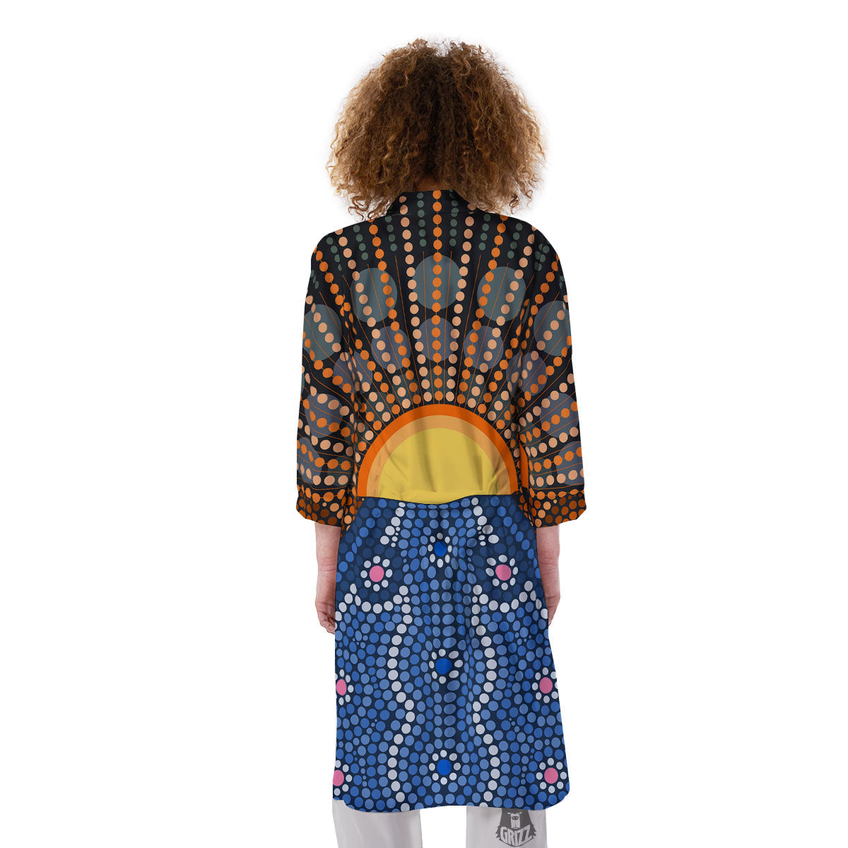 Sunset Art Aboriginal Indigenous Print Kimono-grizzshop