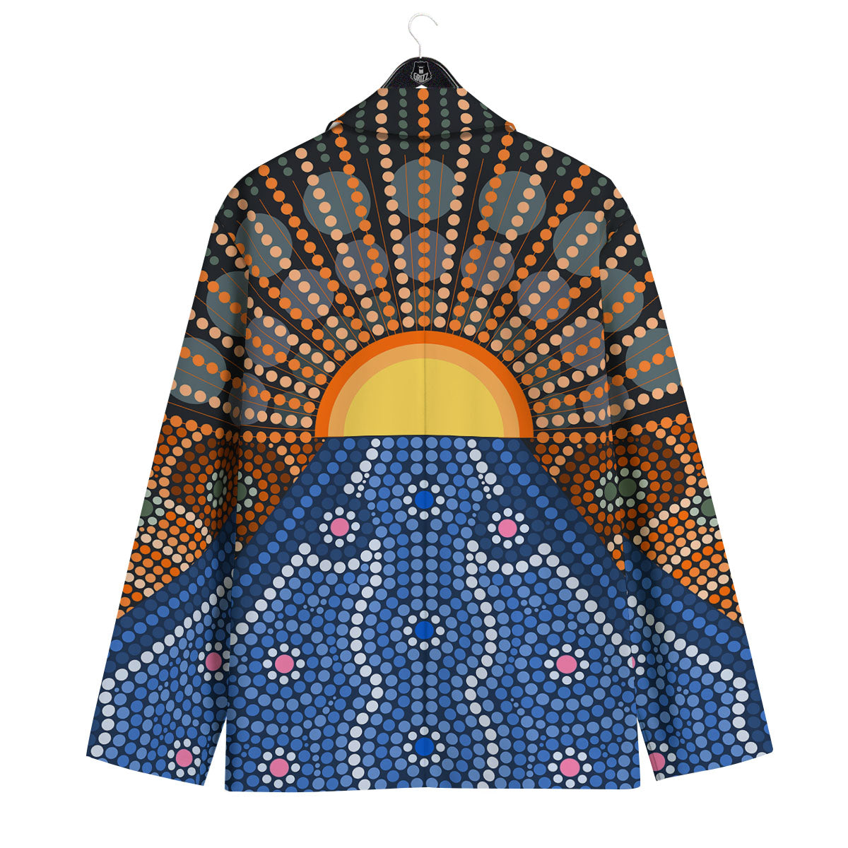 Sunset Art Aboriginal Indigenous Print Men's Sport Coat-grizzshop