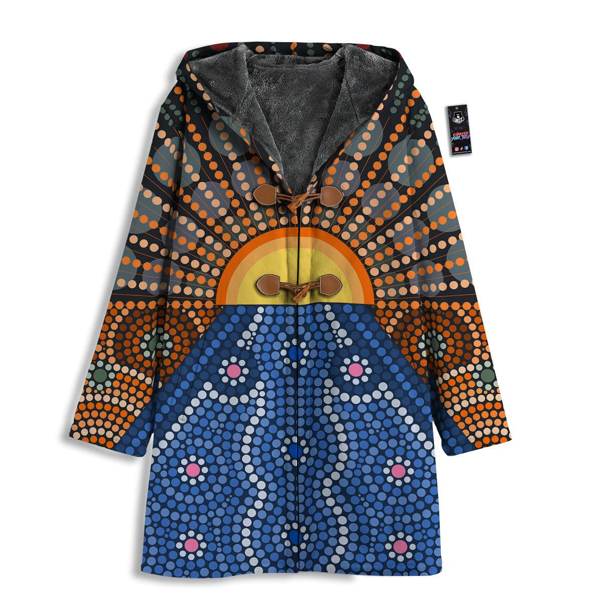 Sunset Art Aboriginal Indigenous Print Men's Windbreaker Jacket-grizzshop