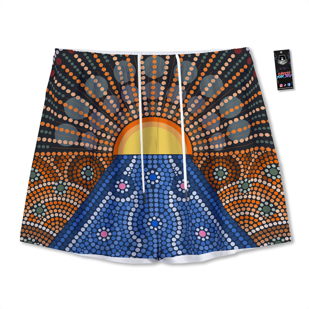 Stewart Tartan Green Print Pattern Mesh Shorts