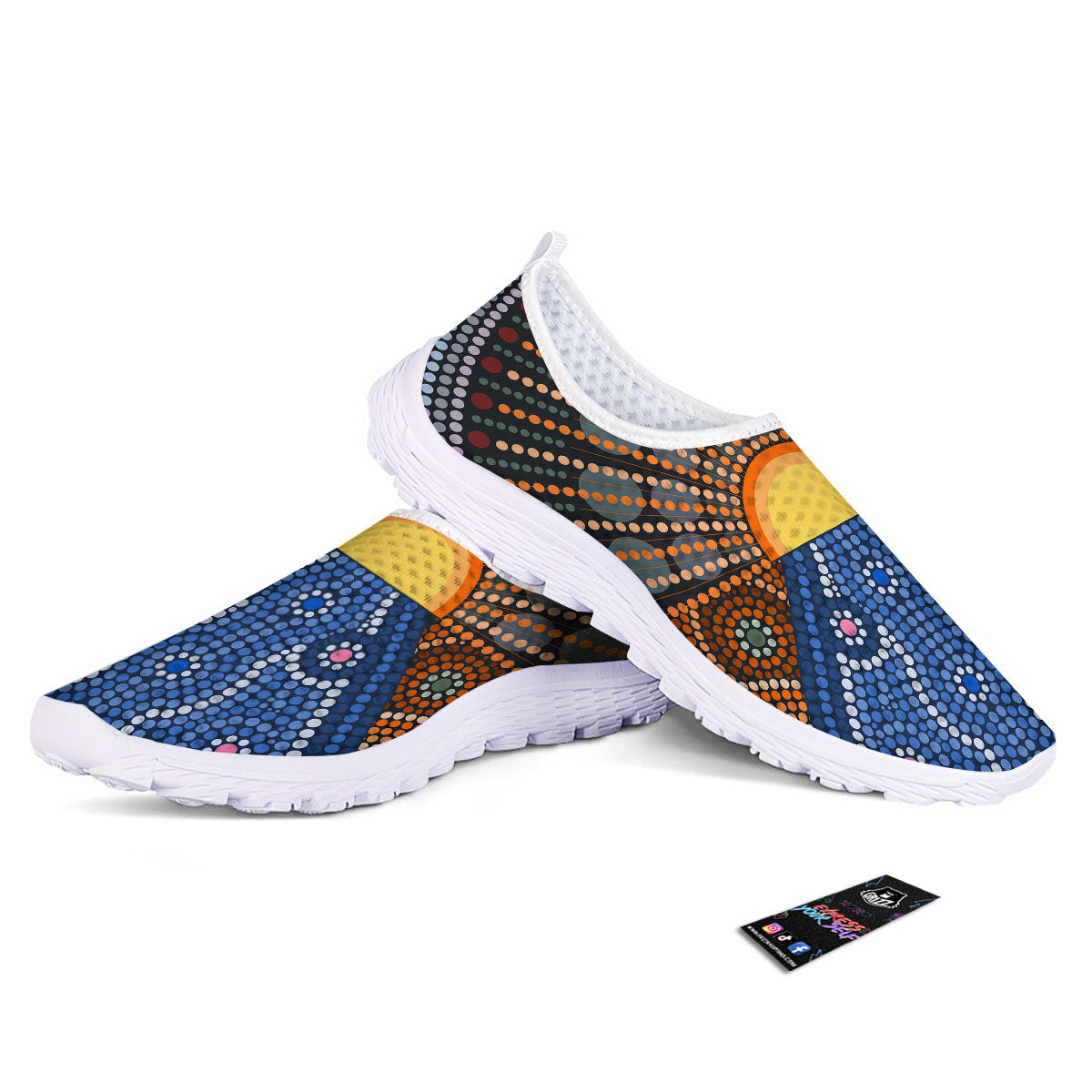 Sunset Art Aboriginal Indigenous Print Nurse Shoes-grizzshop
