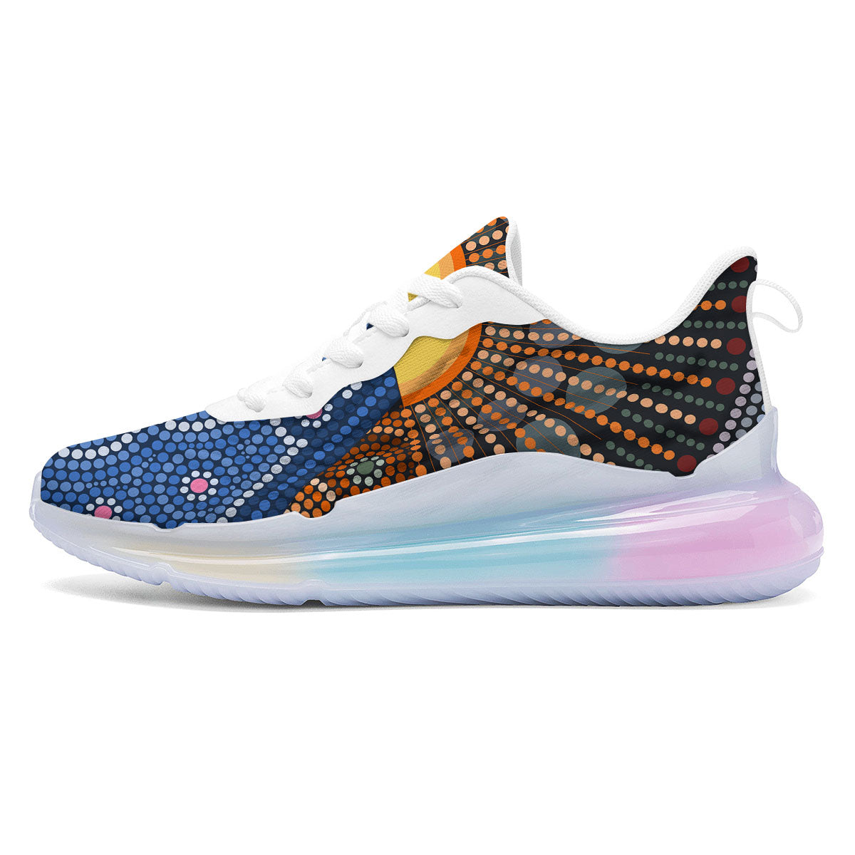 Sunset Art Aboriginal Indigenous Print Running Sneakers-grizzshop