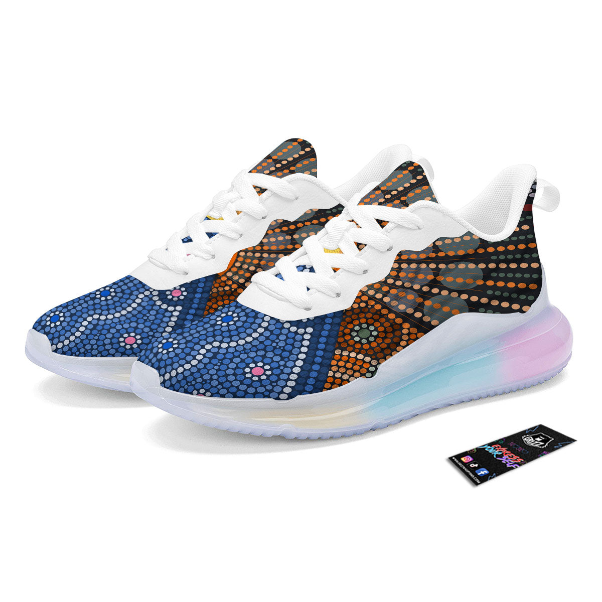 Sunset Art Aboriginal Indigenous Print Running Sneakers-grizzshop
