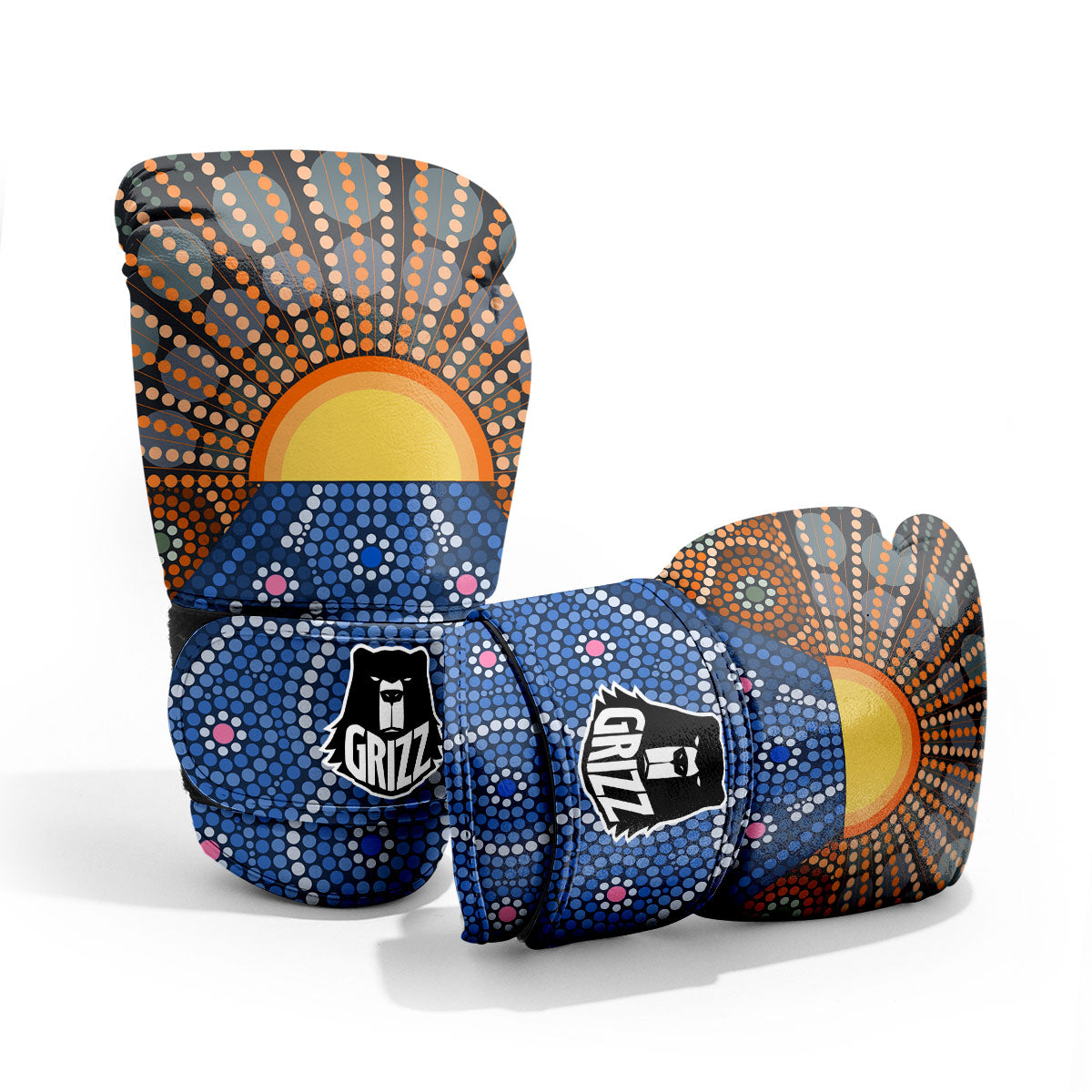 Sunset Art Aboriginal Indigenous Print Pro Boxing Glove
