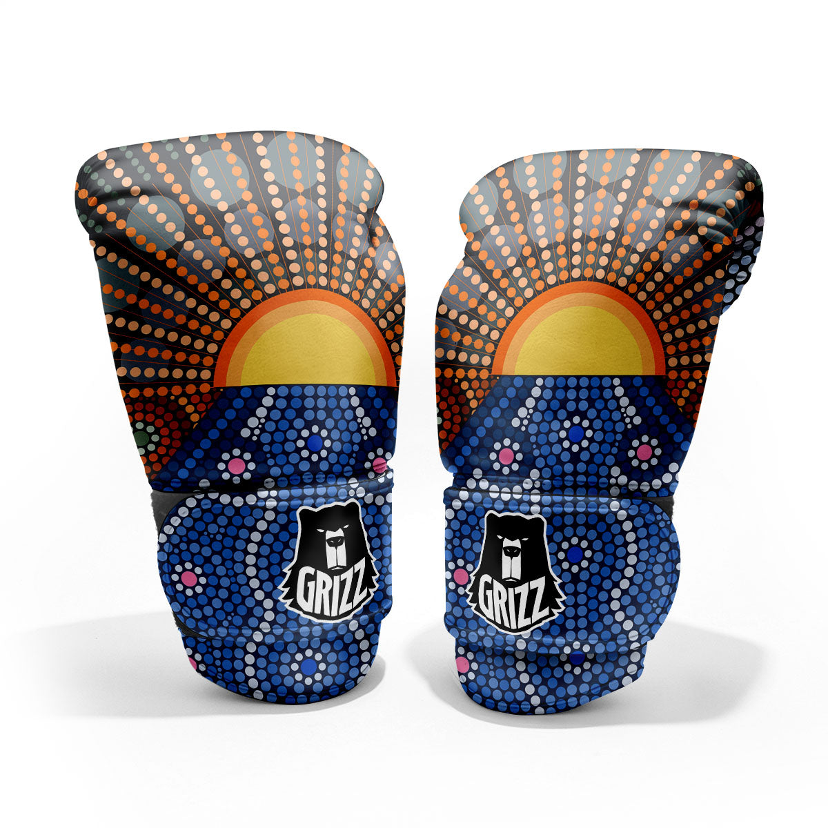 Sunset Art Aboriginal Indigenous Print Pro Boxing Glove