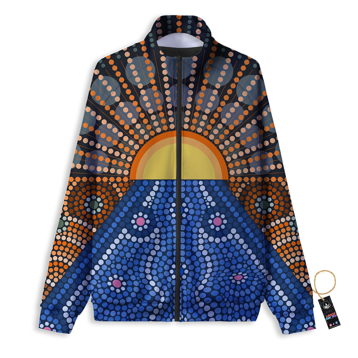 Sunset Art Aboriginal Indigenous Print Track Jacket-grizzshop