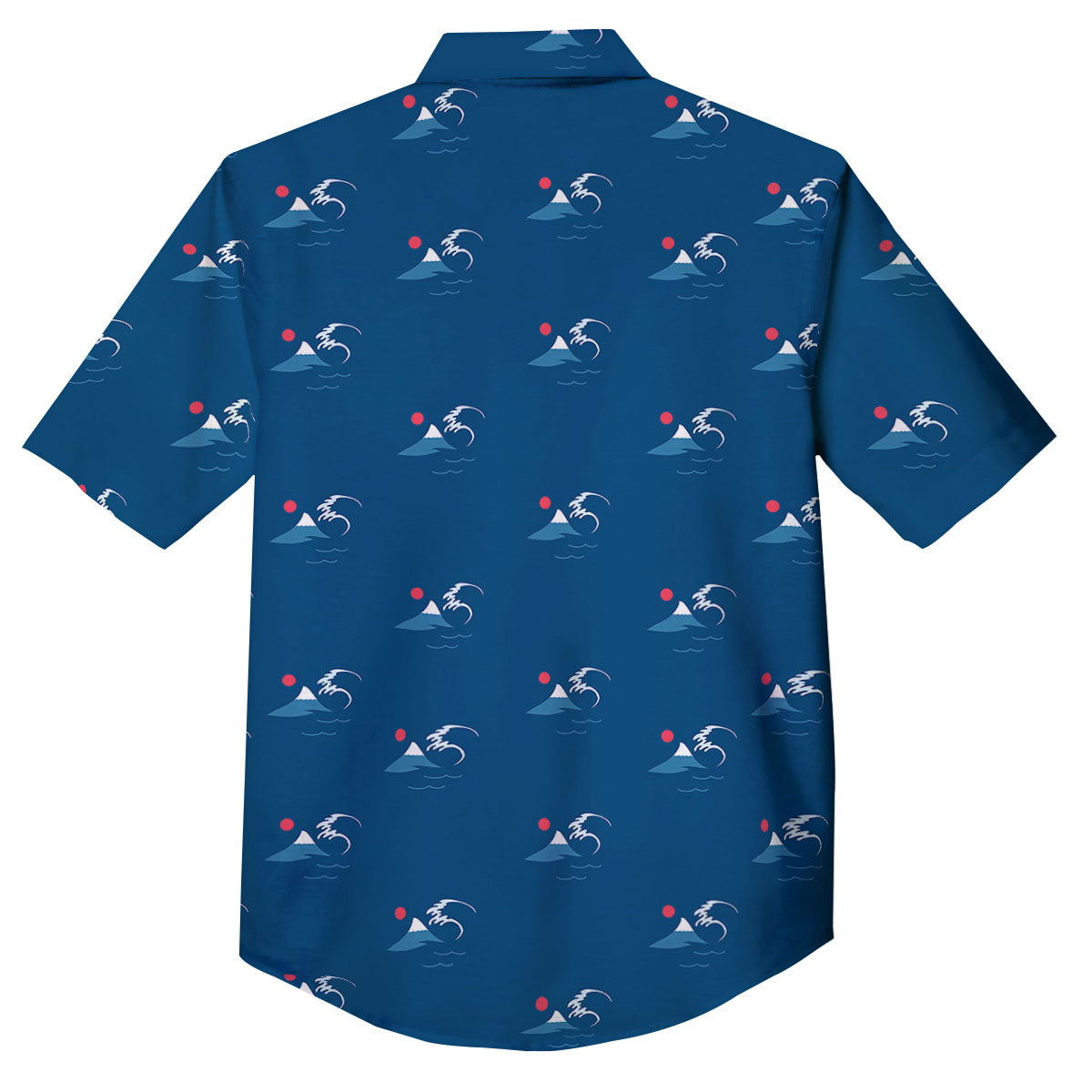 Sunset Japanese Print Pattern Button Up Shirt-grizzshop