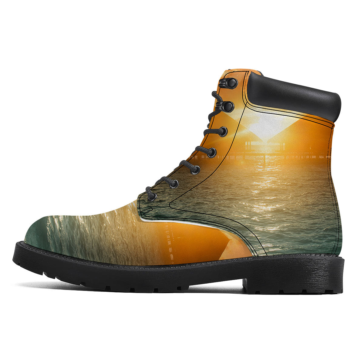 Sunset Maldives Print Boots-grizzshop