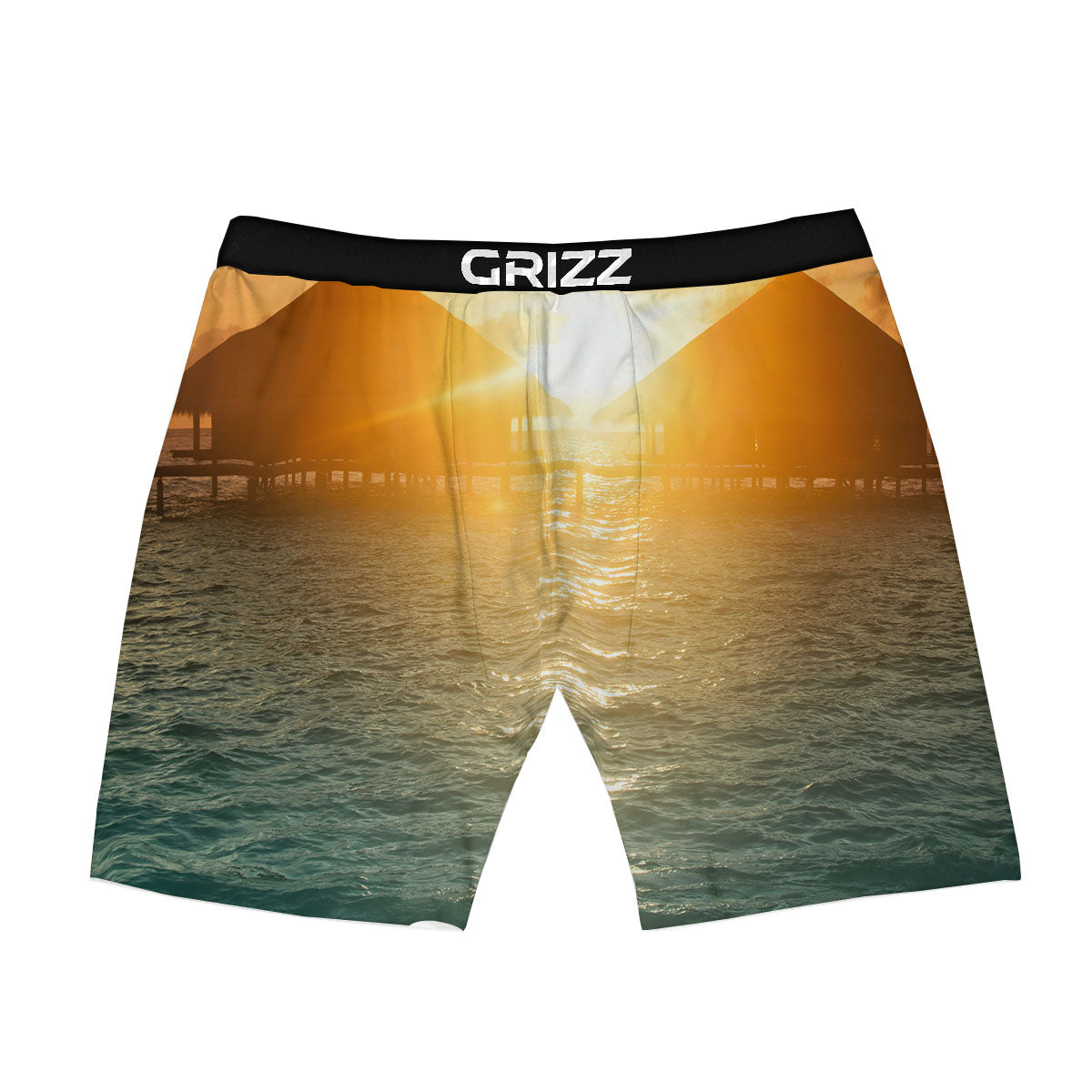 Sunset Maldives Print Boxer Briefs-grizzshop