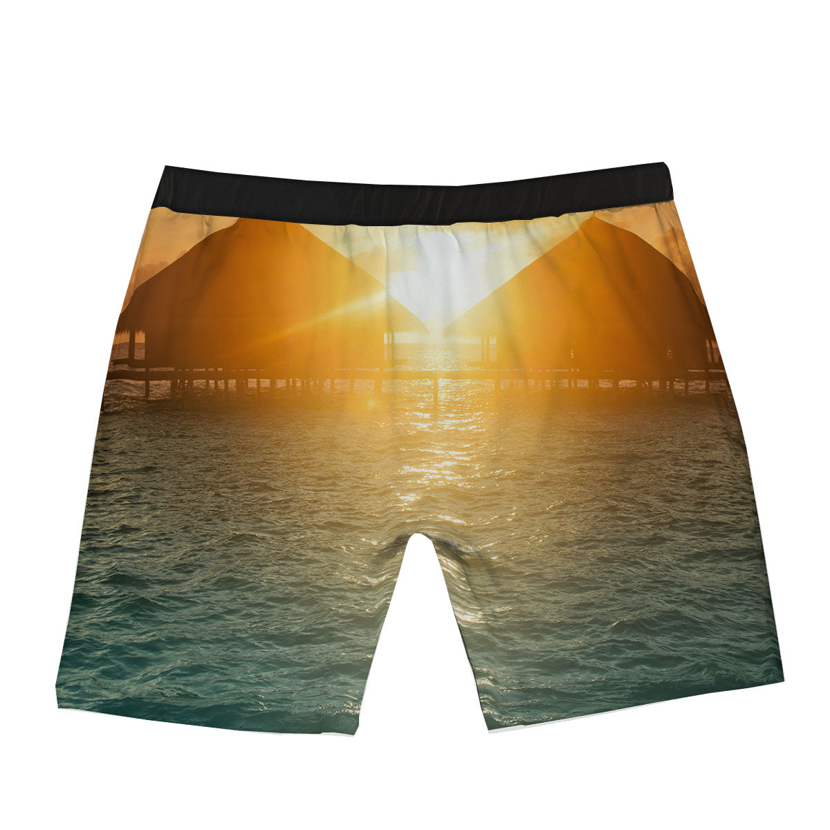 Sunset Maldives Print Boxer Briefs-grizzshop