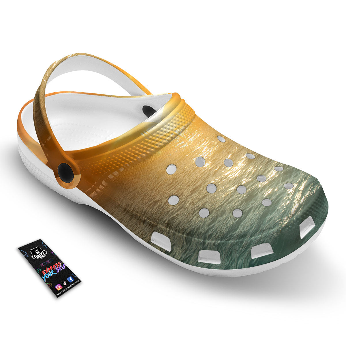 Sunset Maldives Print Clog-grizzshop