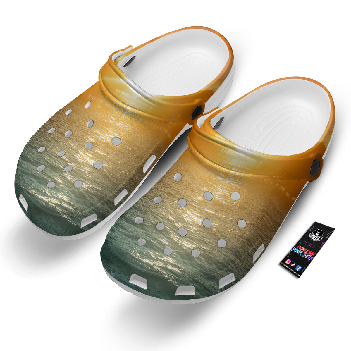 Sunset Maldives Print Clog-grizzshop