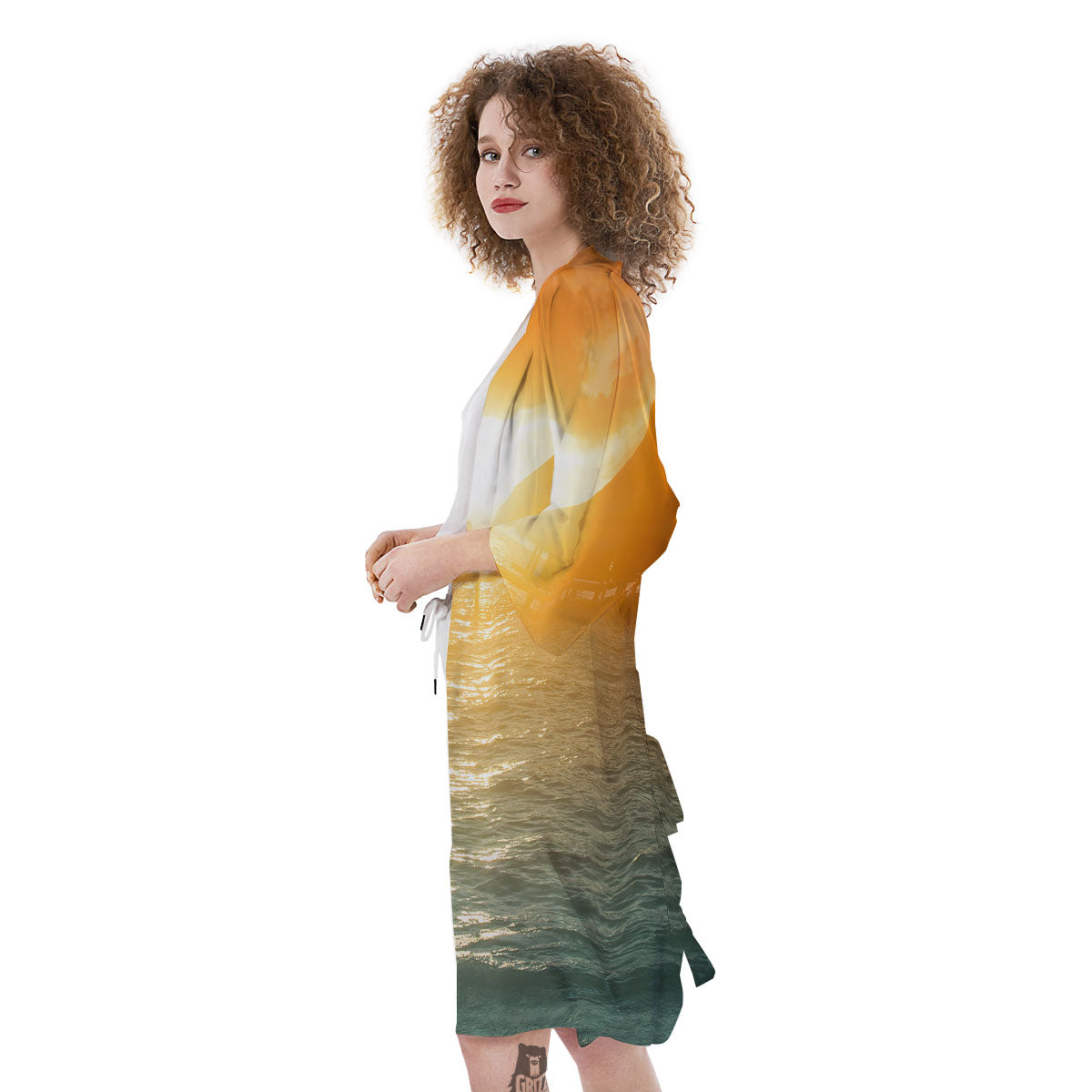 Sunset Maldives Print Kimono-grizzshop