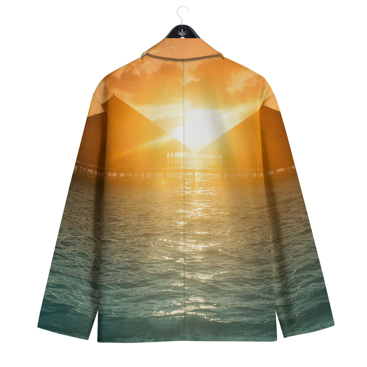 Sunset Maldives Print Men's Sport Coat-grizzshop
