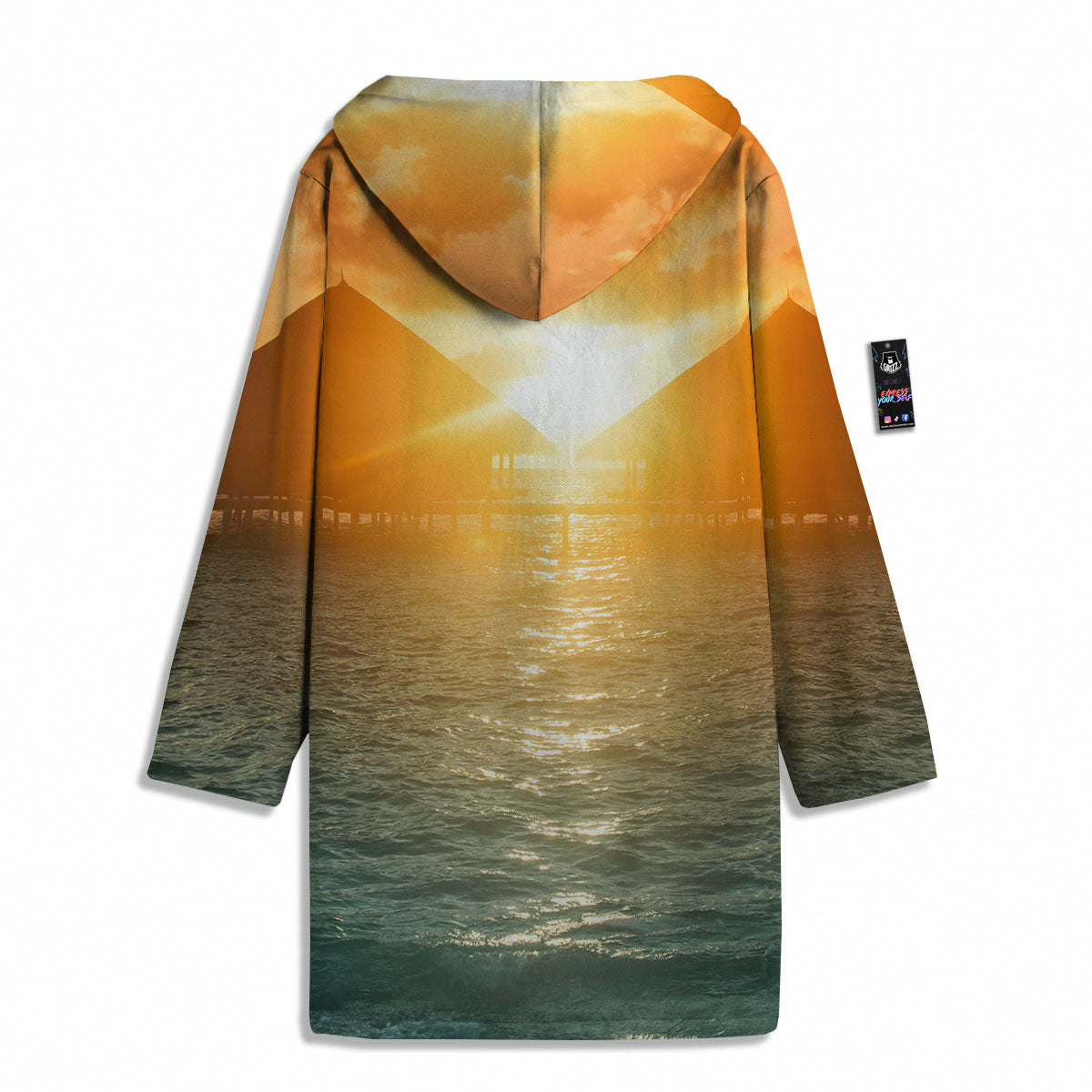 Sunset Maldives Print Men's Windbreaker Jacket-grizzshop