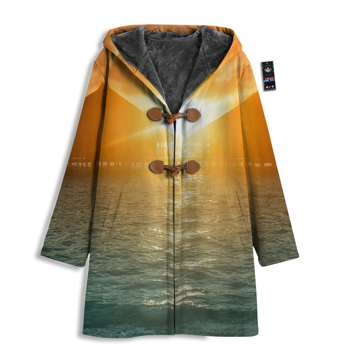 Sunset Maldives Print Men's Windbreaker Jacket-grizzshop