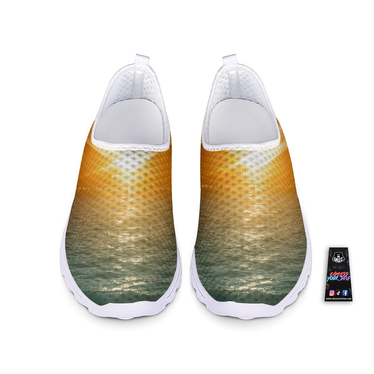 Sunset Maldives Print Nurse Shoes-grizzshop