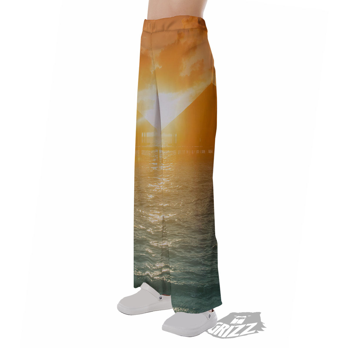 Sunset Maldives Print Pajama Pants-grizzshop