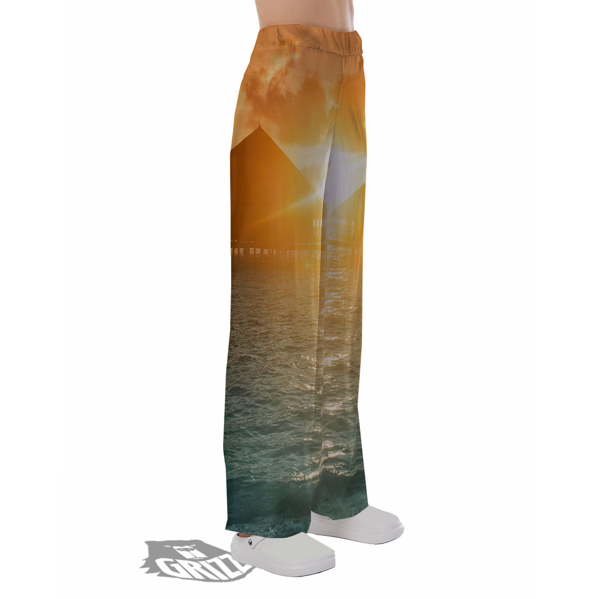 Sunset Maldives Print Pajama Pants-grizzshop