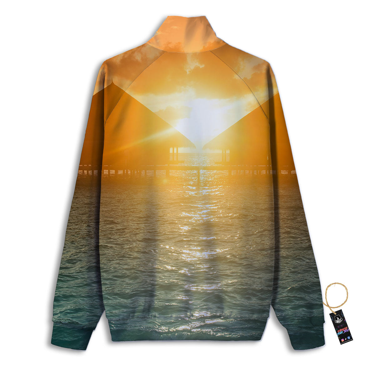 Sunset Maldives Print Track Jacket-grizzshop