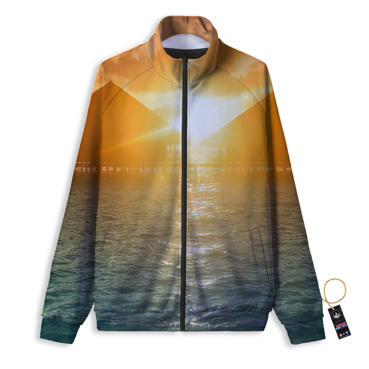 Sunset Maldives Print Track Jacket-grizzshop