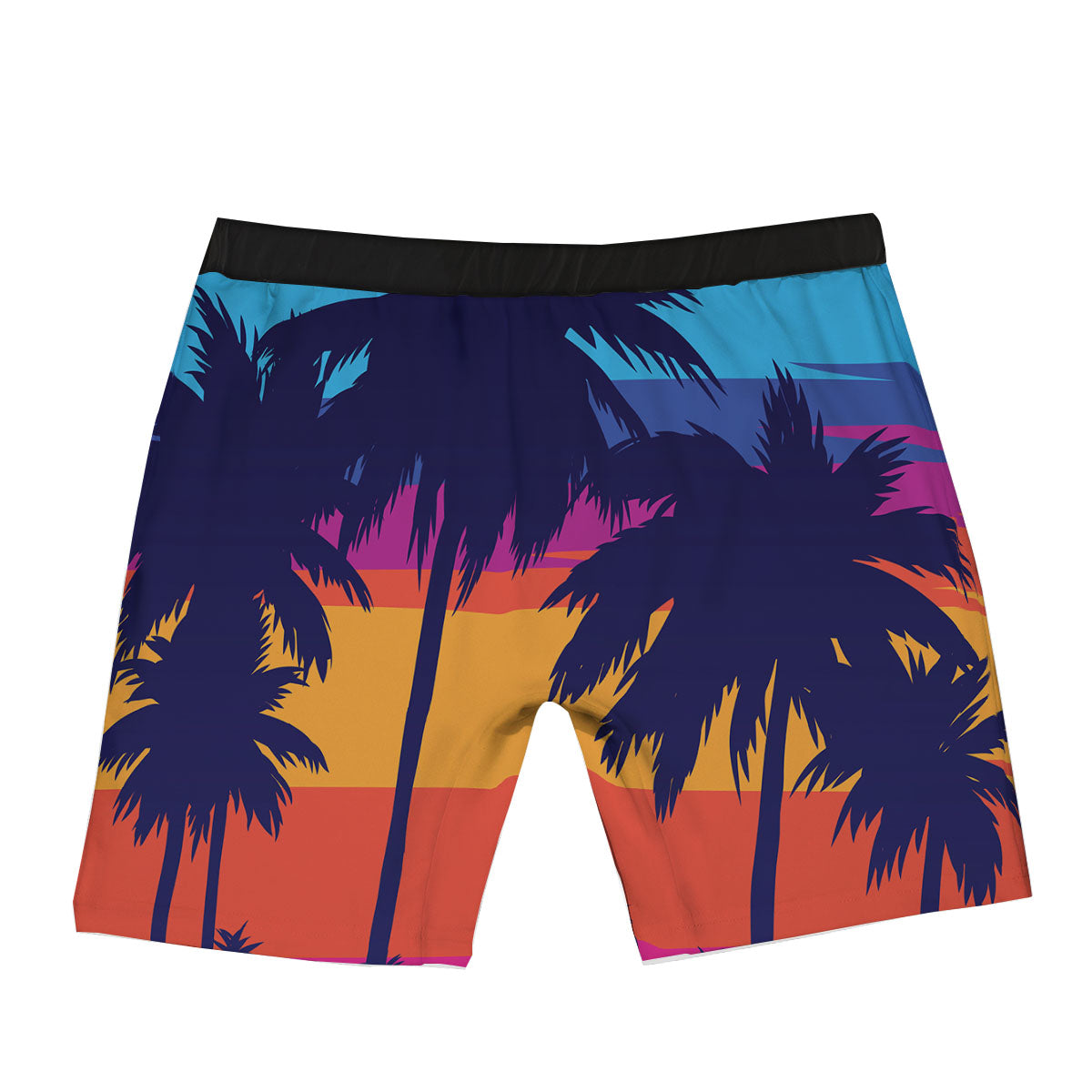 Sunset On The Beach And Palm Trees Print Boxer Briefs-grizzshop