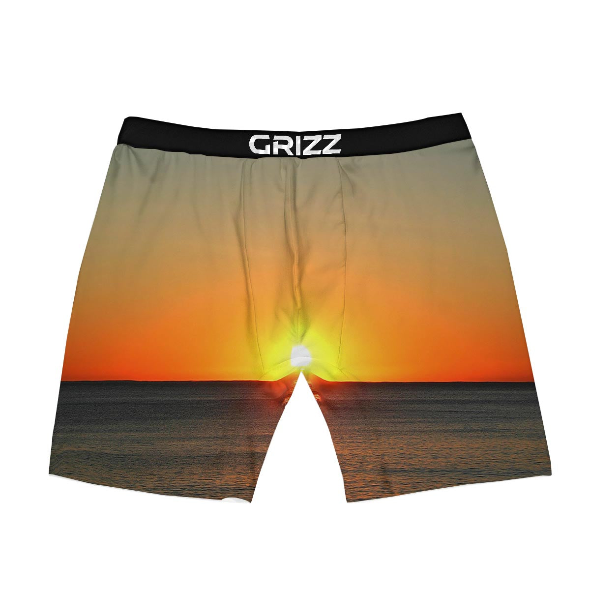 Sunset Over Sea Print Boxer Briefs-grizzshop