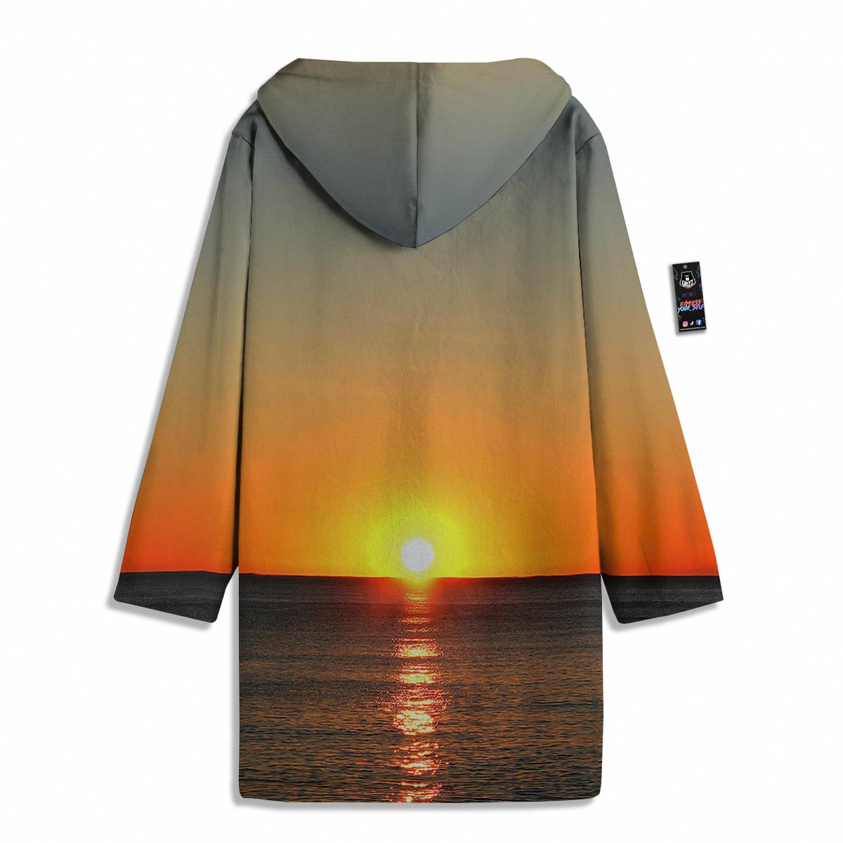 Sunset Over Sea Print Men's Windbreaker Jacket-grizzshop