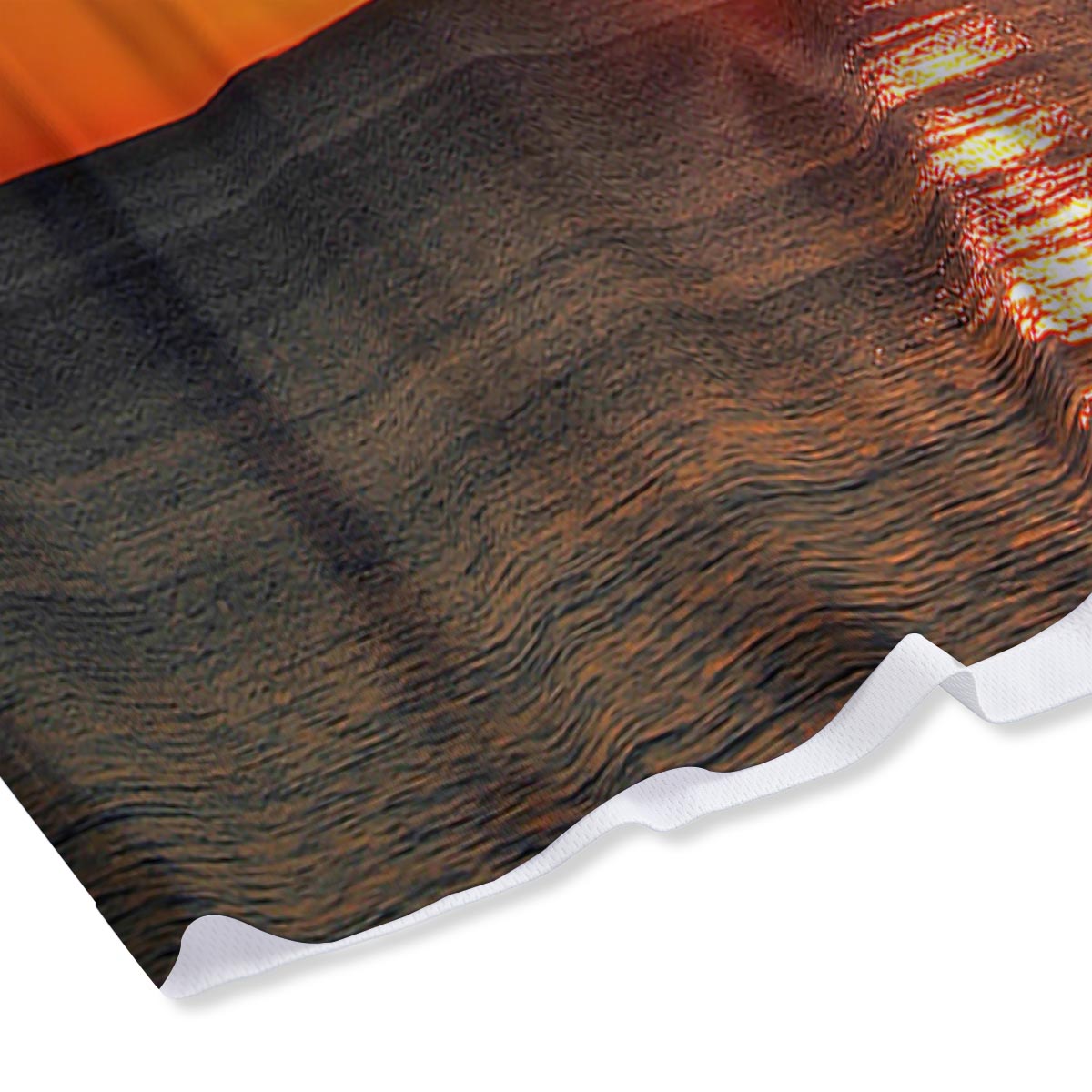 Sunset Over Sea Print Mesh Shorts