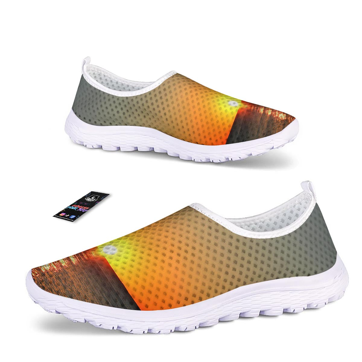 Sunset Over Sea Print Nurse Shoes-grizzshop
