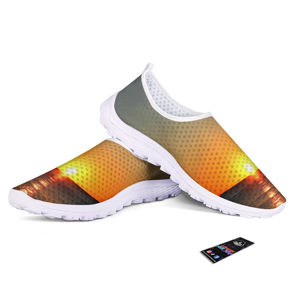 Sunset Over Sea Print Nurse Shoes-grizzshop