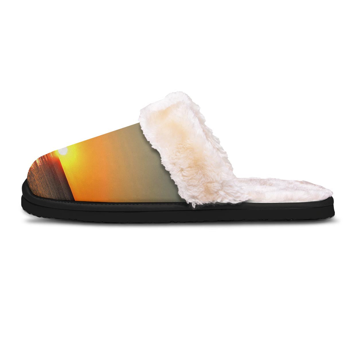 Sunset Over Sea Print Slippers-grizzshop