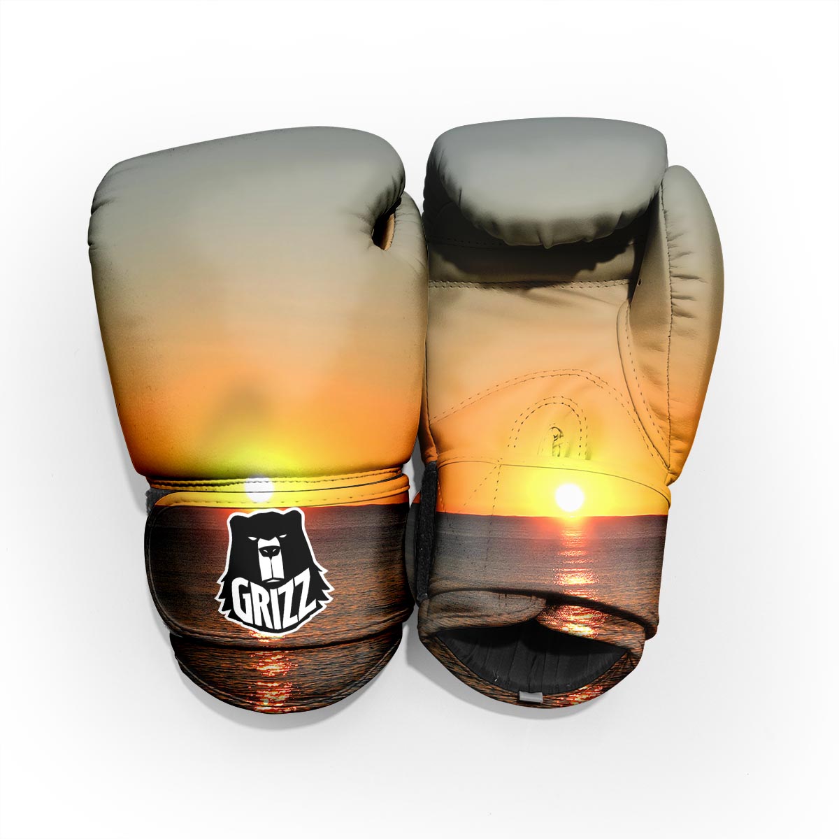 Sunset Over Sea Print Pro Boxing Glove