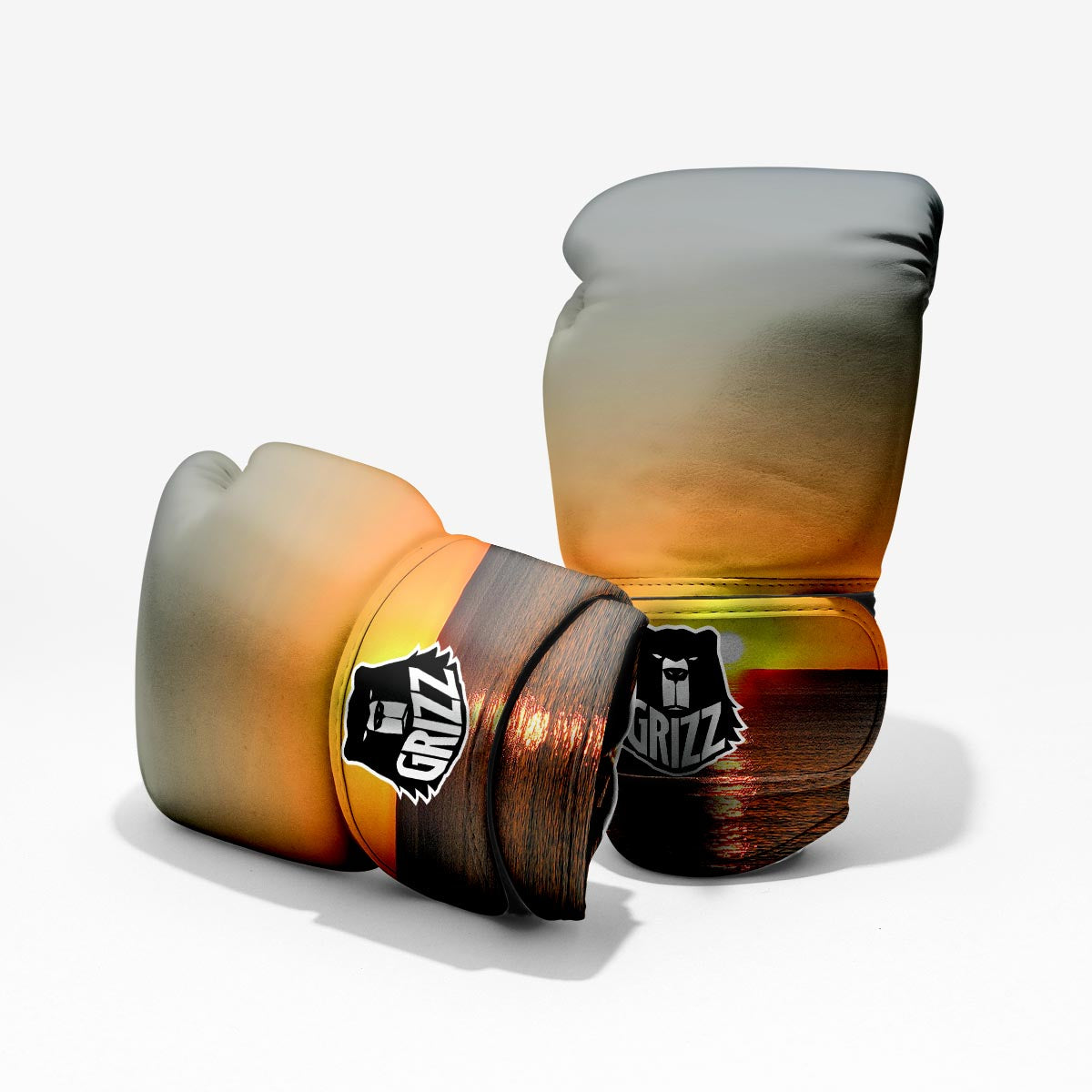 Sunset Over Sea Print Pro Boxing Glove