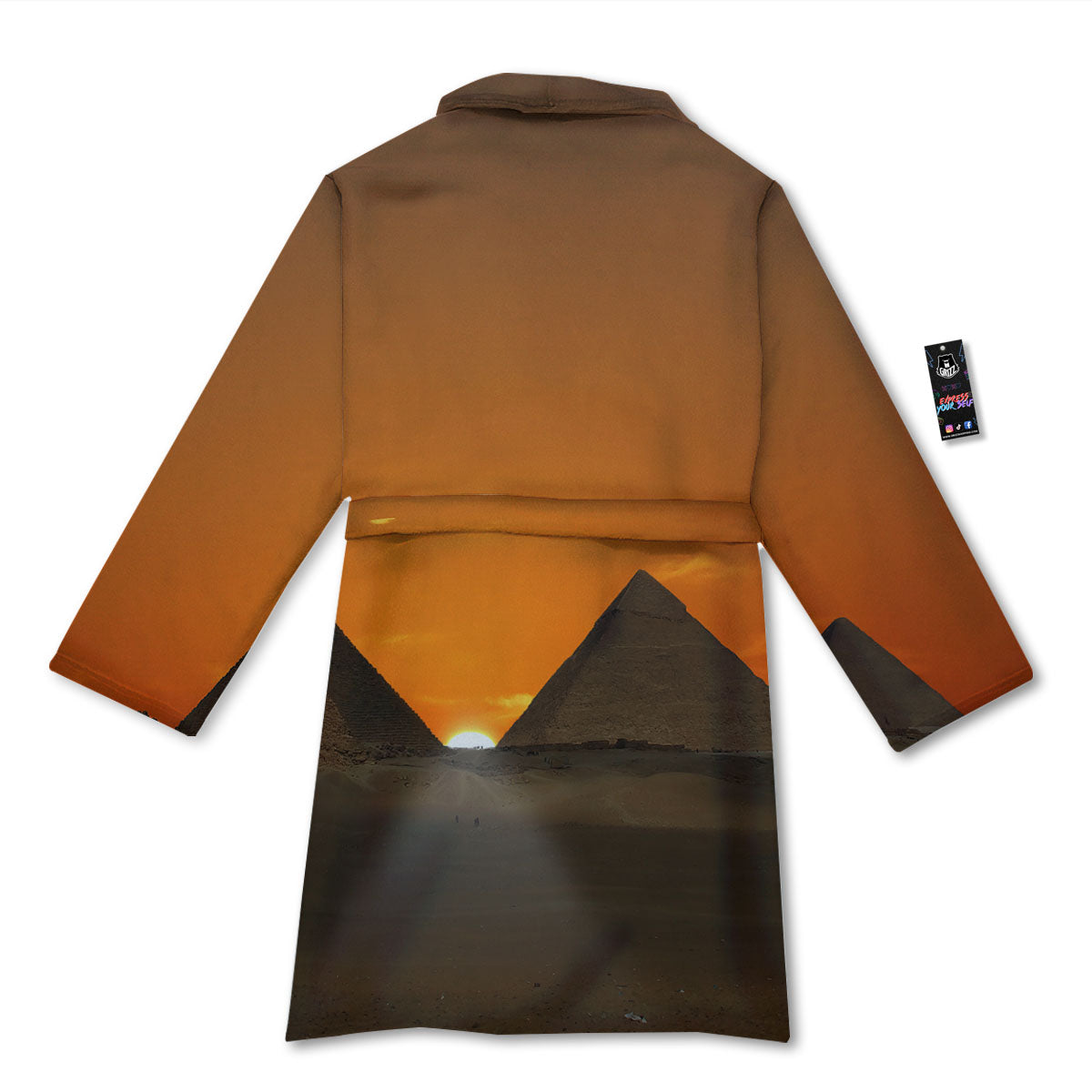 Sunset Pyramid Print Bathrobe-grizzshop
