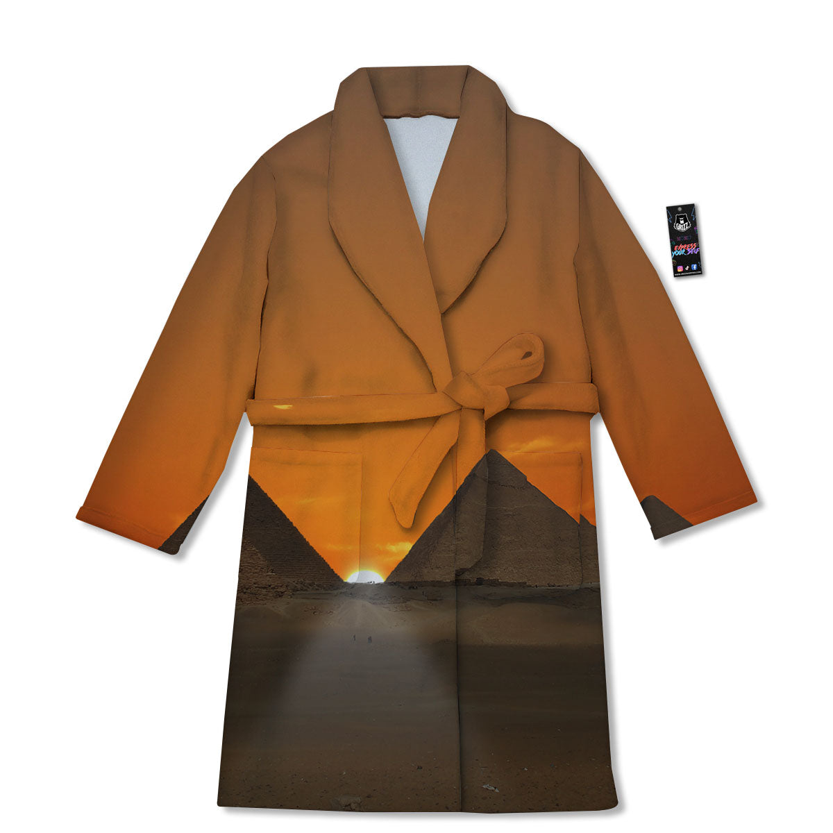 Sunset Pyramid Print Bathrobe-grizzshop