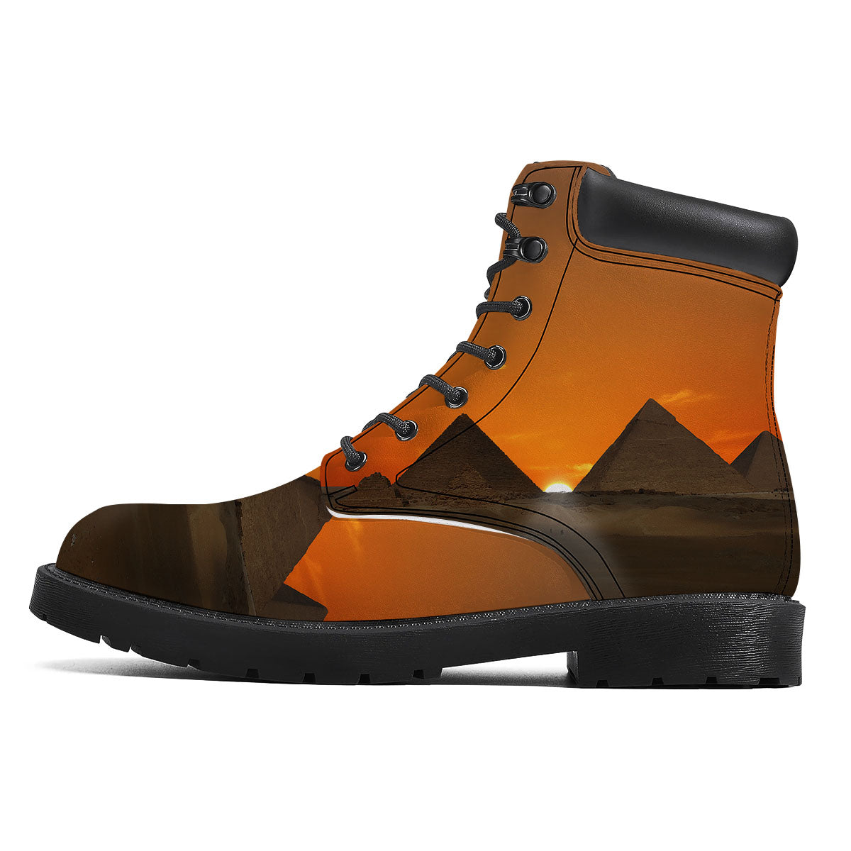 Sunset Pyramid Print Boots-grizzshop