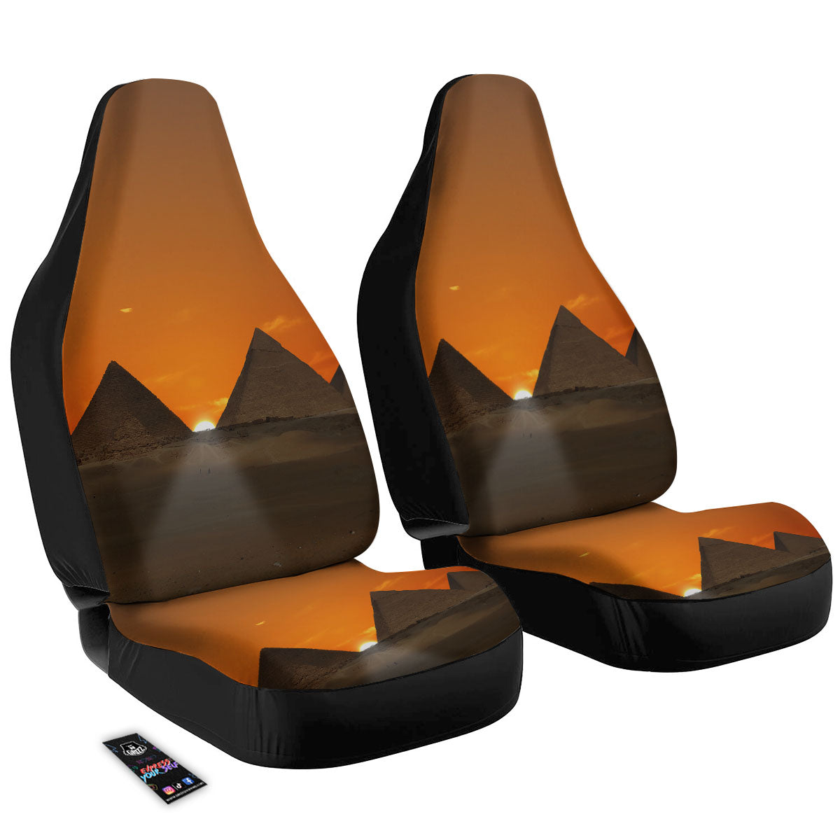 Sunset Pyramid Print Car Seat Covers-grizzshop