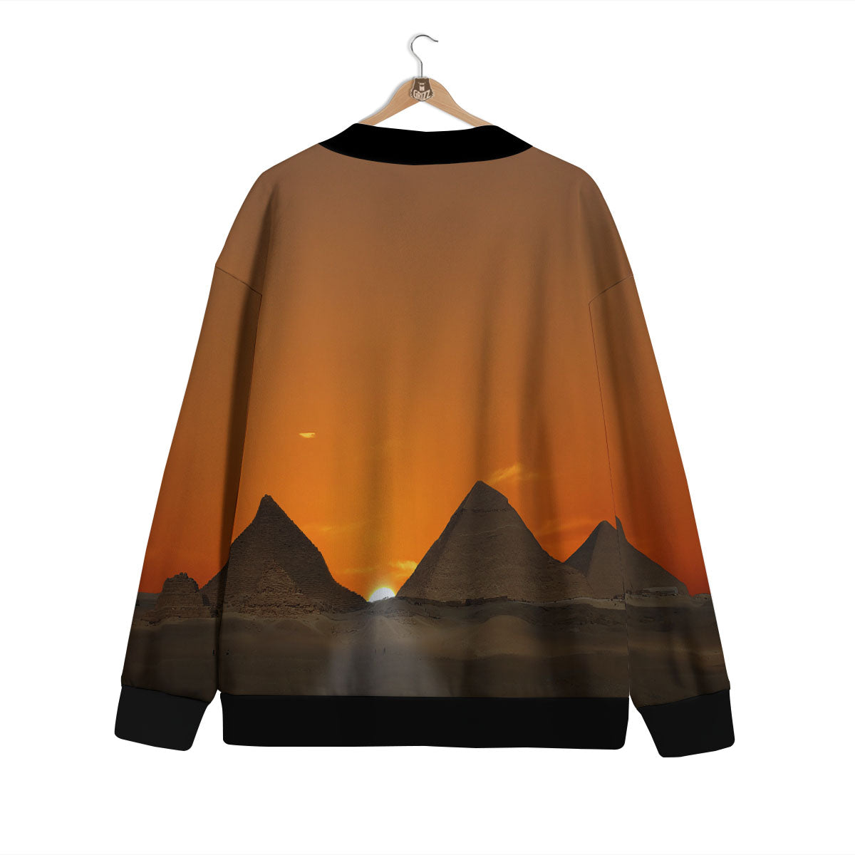 Sunset Pyramid Print Cardigan-grizzshop