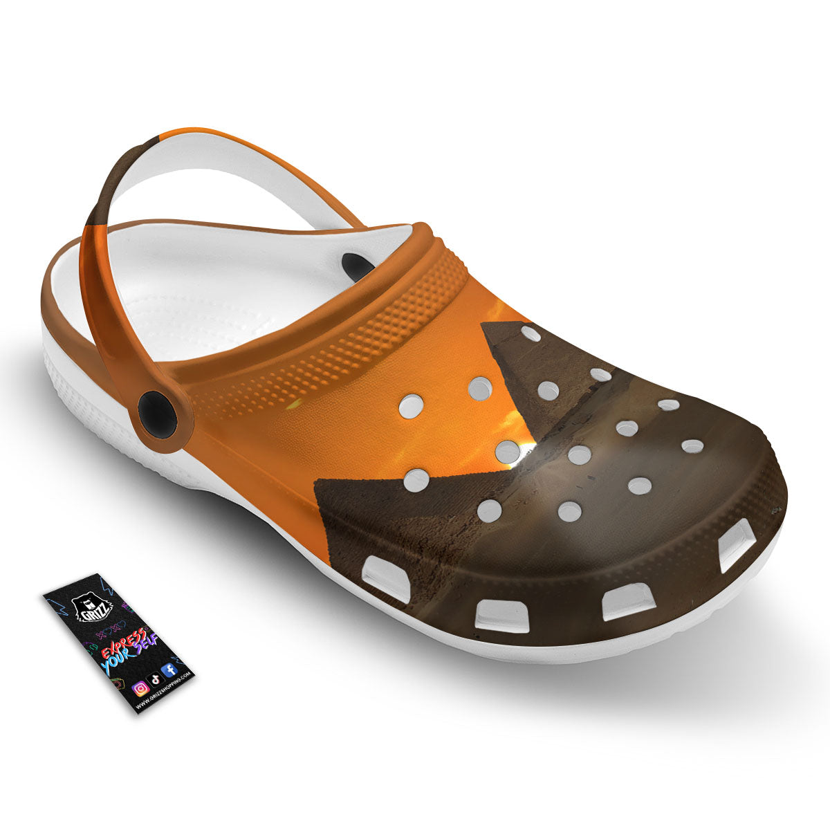 Sunset Pyramid Print Clog-grizzshop