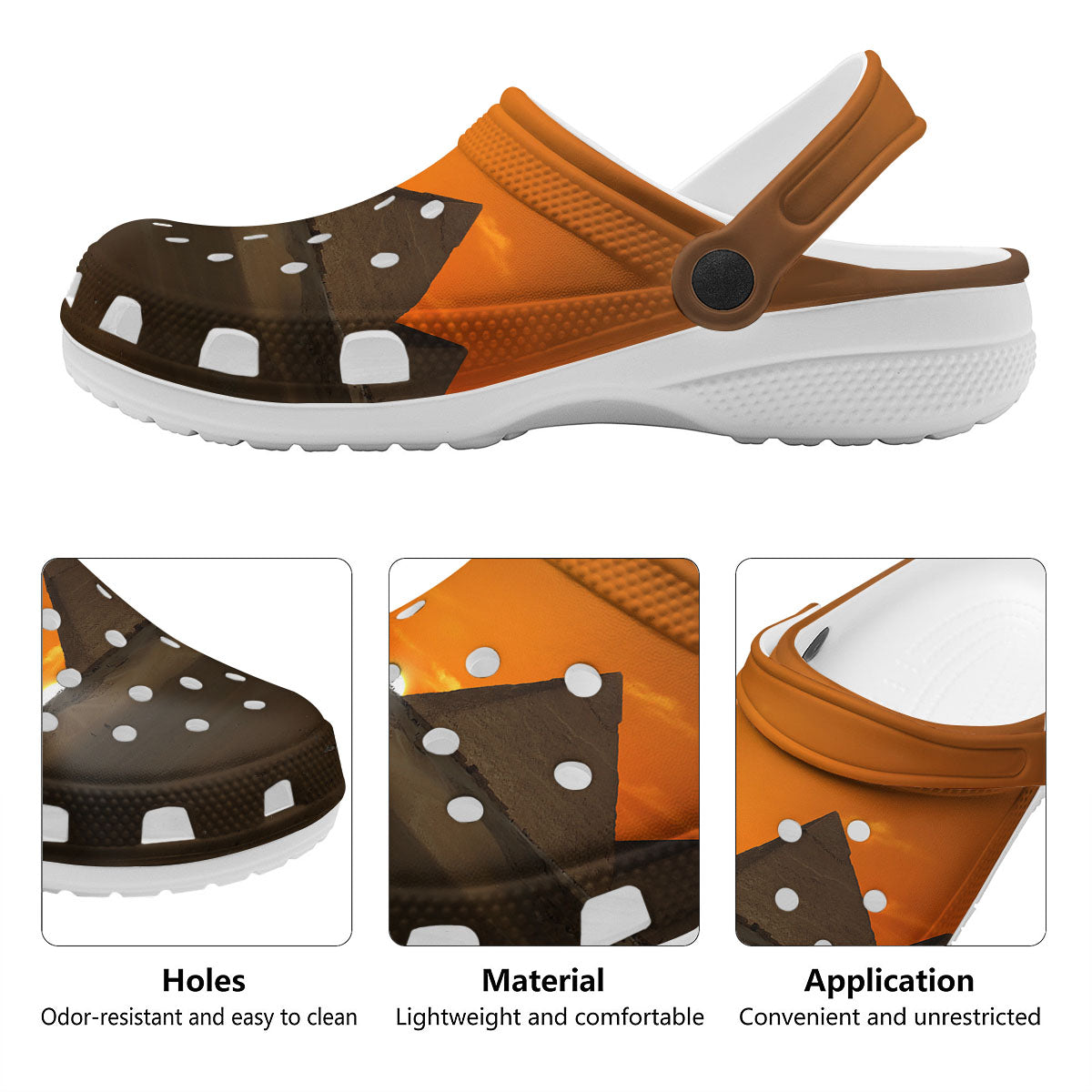 Sunset Pyramid Print Clog-grizzshop