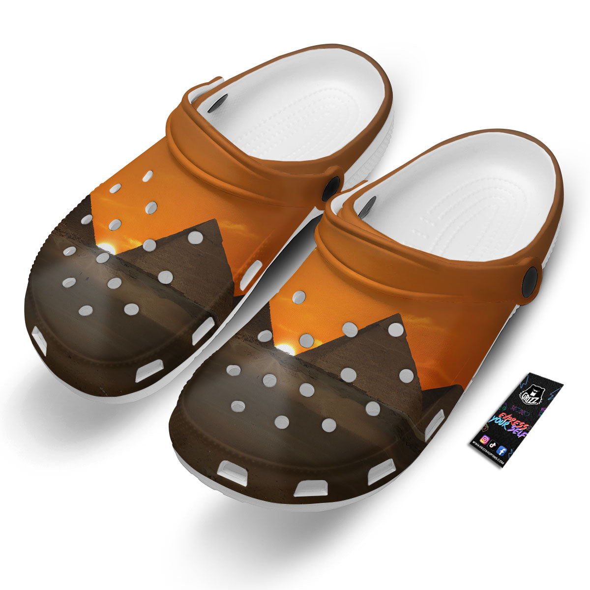 Sunset Pyramid Print Clog-grizzshop
