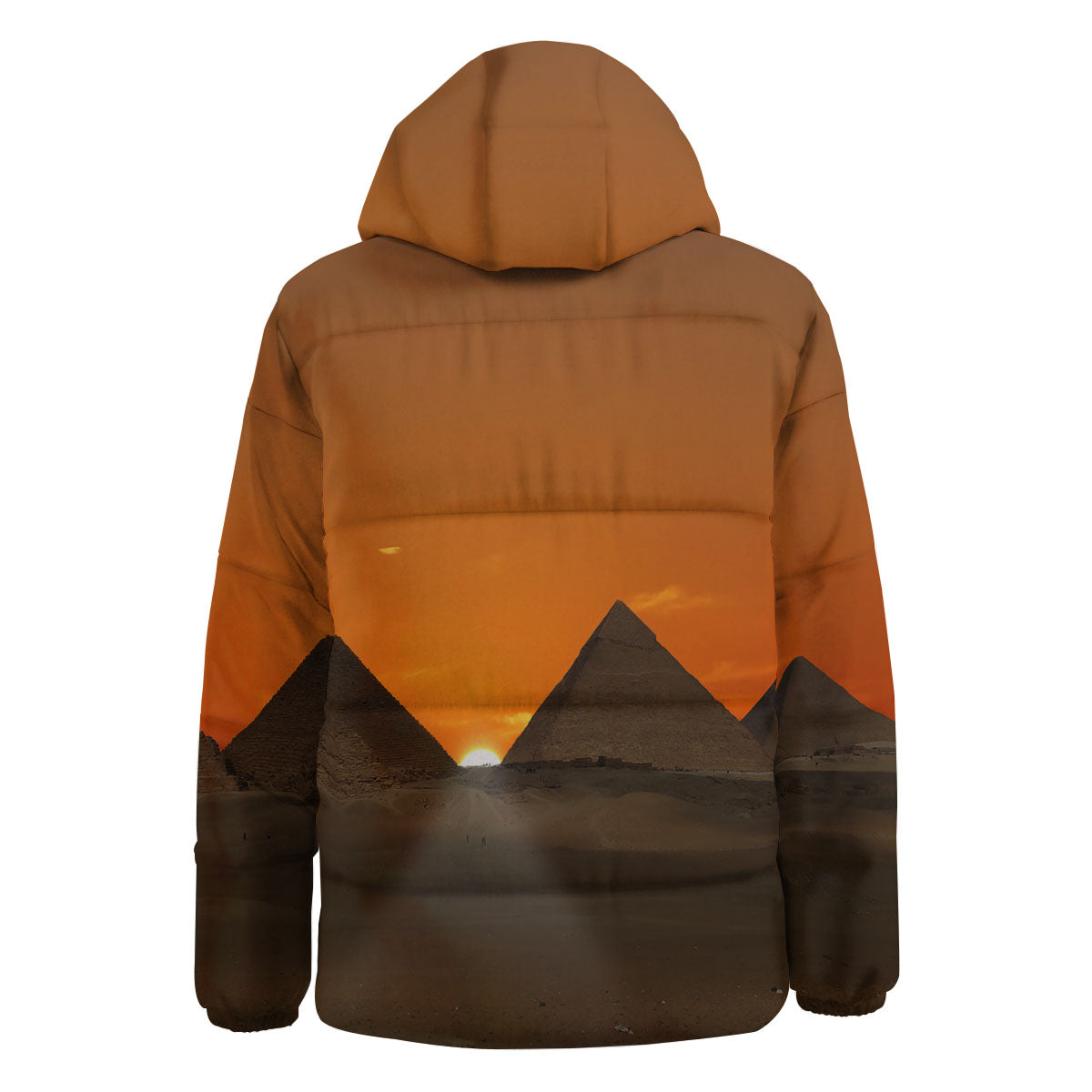 Sunset Pyramid Print Down Jacket-grizzshop