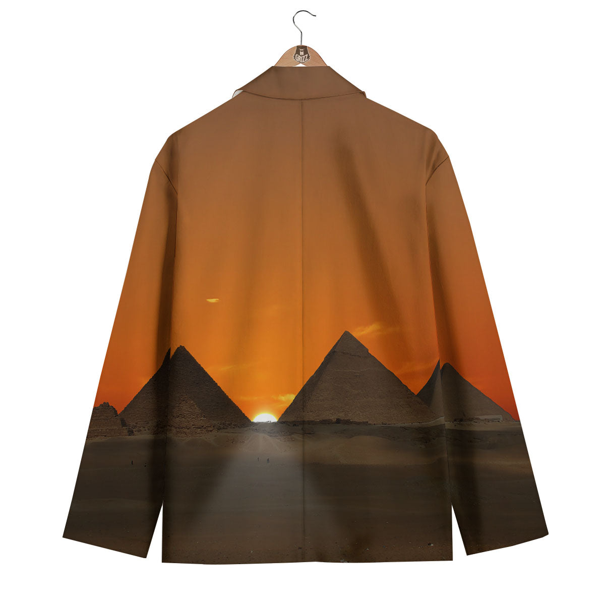 Sunset Pyramid Print Men's Blazer-grizzshop