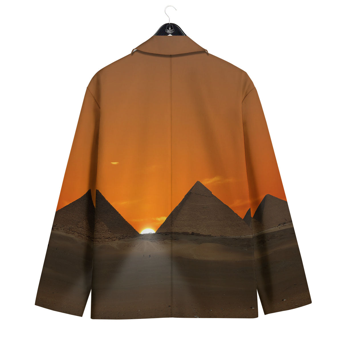 Sunset Pyramid Print Men's Sport Coat-grizzshop
